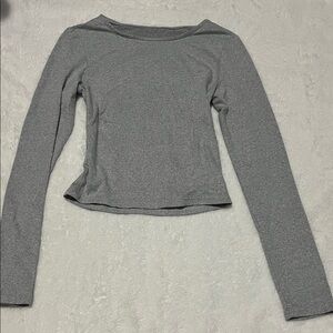 Gray Long Sleeve Women's Top